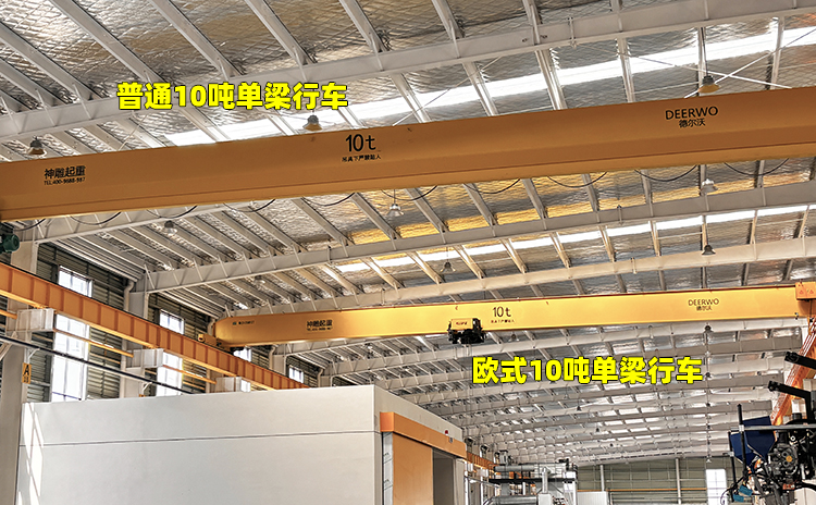 10噸單梁行車價格多少？歐式與普通型號對比